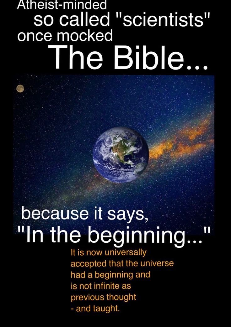 TheHistoryGuy07's tweet photo. Atheists - If the universe had a beginning, could it be that God had something to do with it? The Bible answers this with a resounding YES. #InTheBeginningGod https://t.co/KQWtuAUOMO