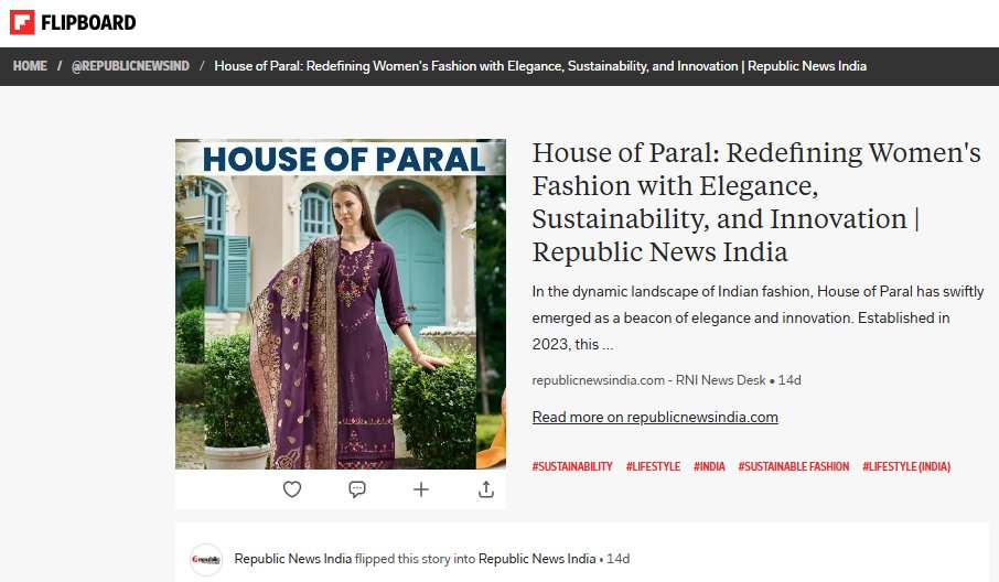 houseofparal's tweet photo. HOUSE OF PARAL BRINGING OUT THEIR SECRET COLLECTION FOR YOU, as covered by  Flipboard

Check out the article: https://t.co/6j4k1cfDmy
Visit our Website to Shop Now  : https://t.co/SaK3G28uRc

#houseofparal #flipboard #sustainablestyle #republicofindia #twitter https://t.co/2aYMEksgng