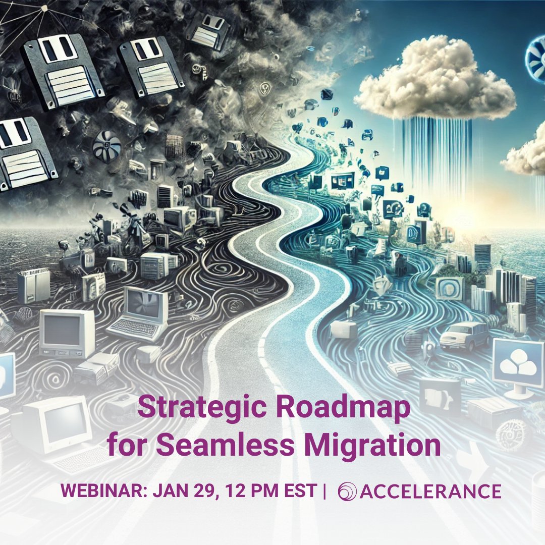 accelerance's tweet image. Want to upgrade your systems seamlessly? Join our January 29th webinar for a strategic plan to ensure a smooth transition and successful modernization. See you there! Sign up here: hubs.ly/Q033wfbt0
#TechTransition #SystemModernization #Webinar2025