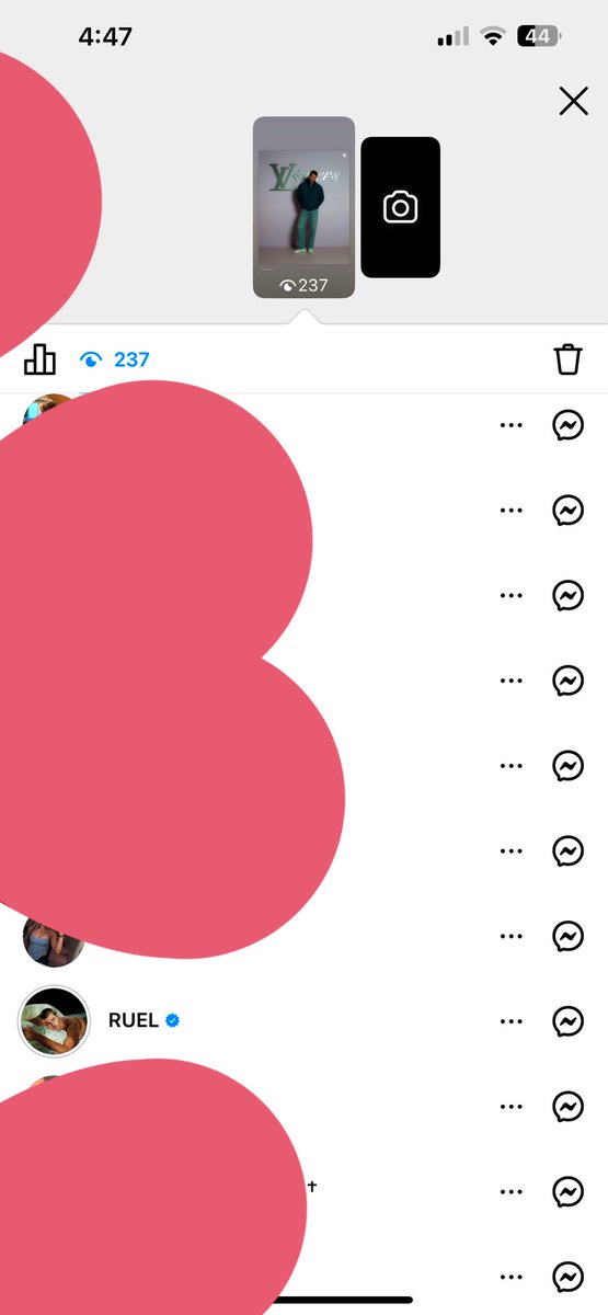 so ruel can view my random repost but not my actual posts of him. 🤨