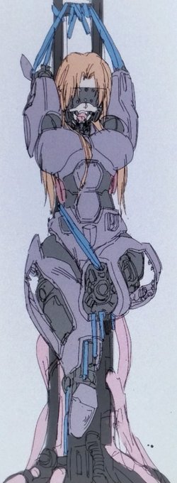 内部骨格と外装の隙間とか抜けて見えるのが好きなのでDPDロボ娘さんの太腿とか楽しく描いてました✨✍️甲冑型DPDロボ娘さんの兜の吹き返し部分の赤い所は飾りも兼ねる補強用のフレームとして設定しています😊 