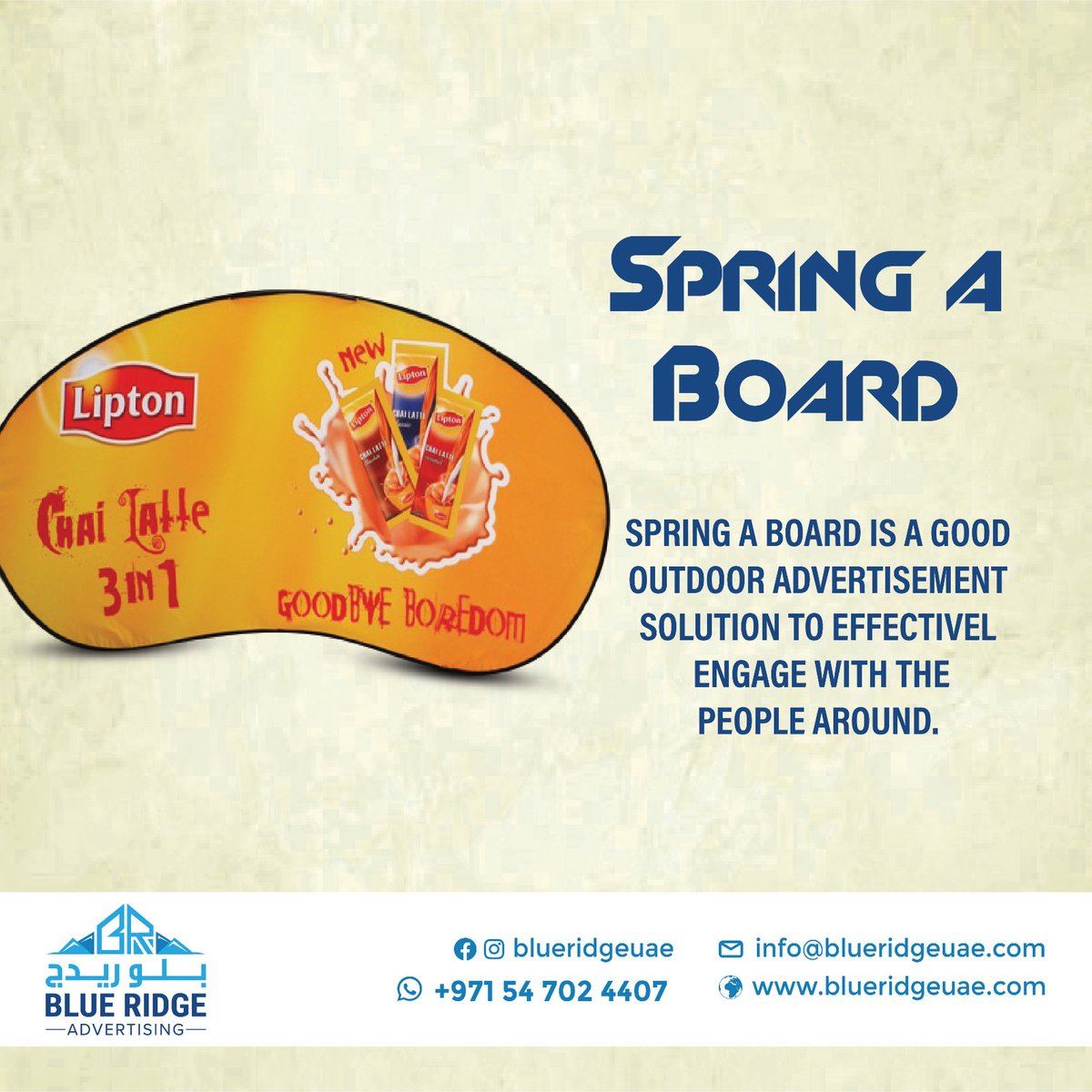 Blueridge_uae's tweet image. Showcase your message with the Spring A Board from Blueridge Printing! Ideal for promotions, menus, or announcements, this durable and weather-resistant board grabs attention effortlessly. Customizable with vibrant prints
 blueridgeuae.com
#SpringABoard #BlueridgePrinting