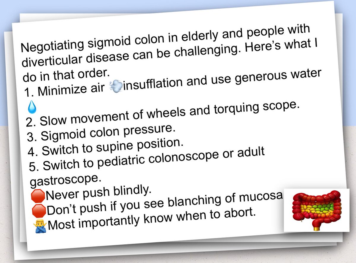 Dalbir Sandhu, MD, FACG, FASGE (@drdalbir) on Twitter photo Any other tips for trainees while negotiating angulated sigmoid colon?
<a href="/stevenbollipo/">Steven Bollipo</a> <a href="/drkeithsiau/">Keith Siau</a> <a href="/BilalMohammadMD/">Mohammad Bilal, MD</a> <a href="/KM_Pawlak/">Katarzyna Monika Pawlak</a> Any other tips for trainees while negotiating angulated sigmoid colon?
<a href="/stevenbollipo/">Steven Bollipo</a> <a href="/drkeithsiau/">Keith Siau</a> <a href="/BilalMohammadMD/">Mohammad Bilal, MD</a> <a href="/KM_Pawlak/">Katarzyna Monika Pawlak</a>