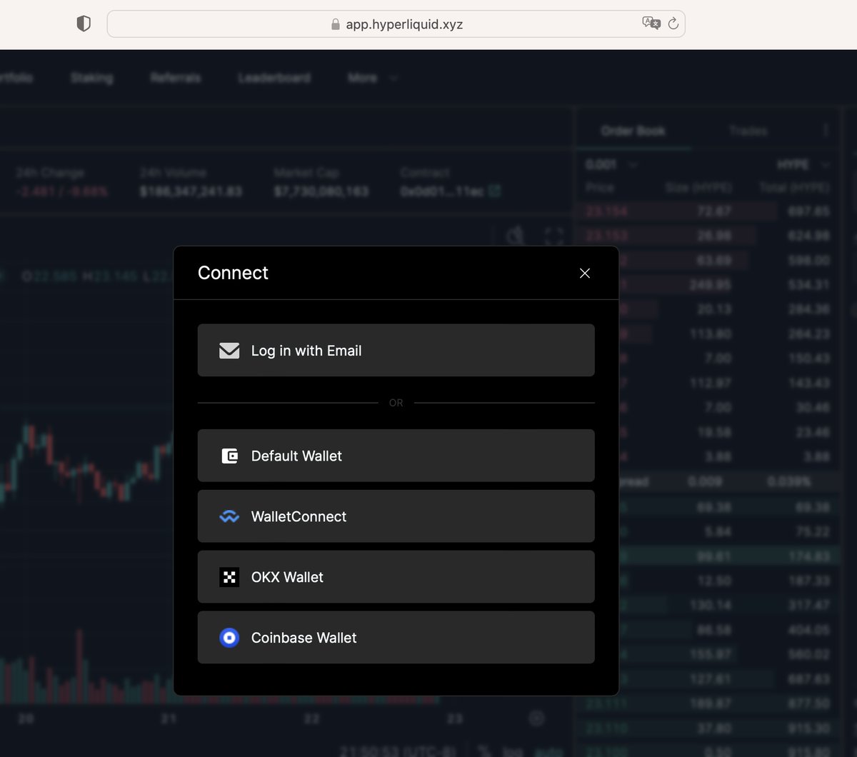 yuanli08627846's tweet photo. 🚨 Need help! 🚨

Having trouble connecting my OKX wallet to Hyperliquidity. I click "Connect," but no pop-up appears. Tried refreshing/reloading, but still no luck. Anyone faced this issue or knows a fix?

#OKX #Hyperliquidity #CryptoHelp #WalletConnection https://t.co/pVJMq0oPTf