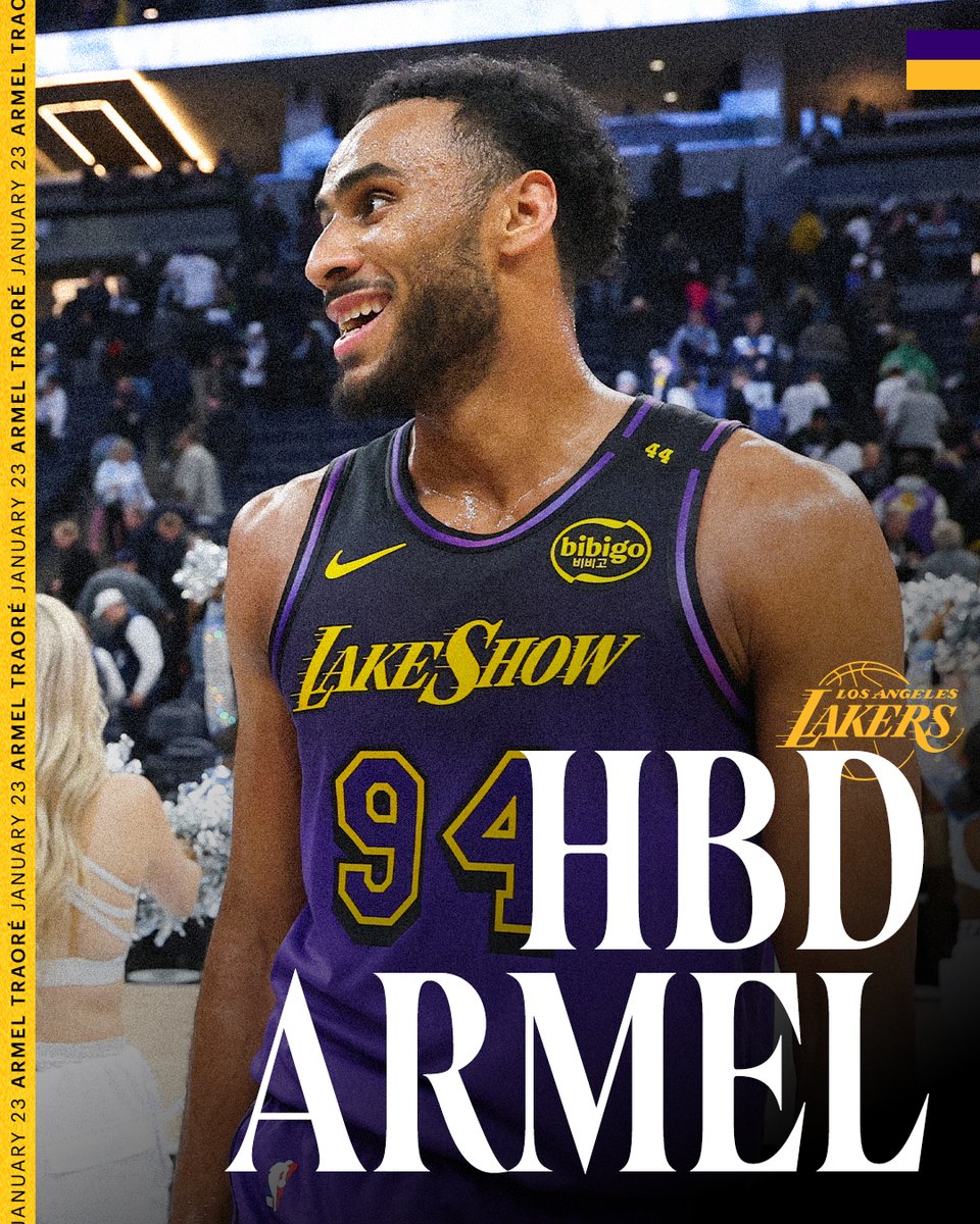 Lakers's tweet photo. Happy Birthday, Armel 🗣️ https://t.co/KqMKyEIo9l