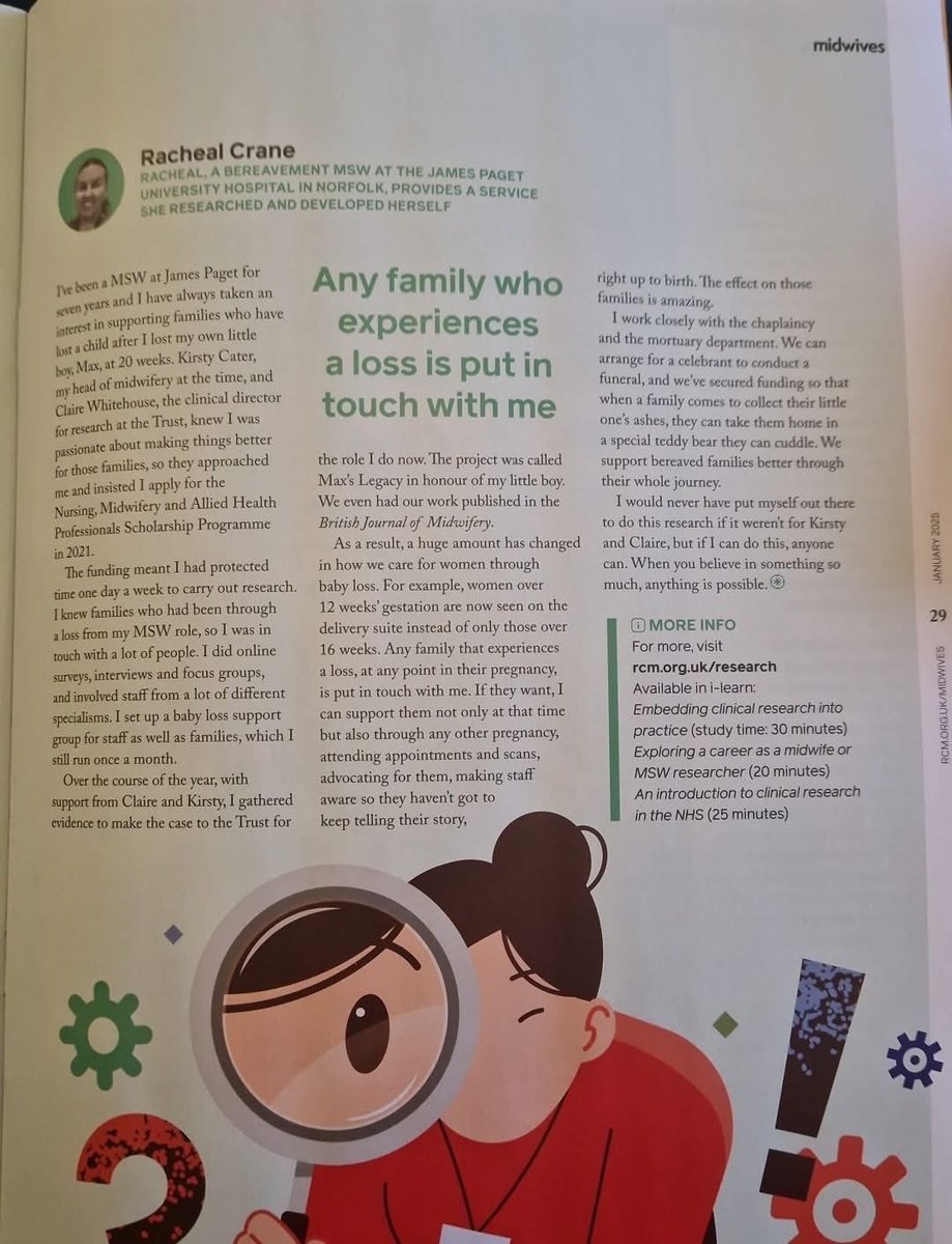 Racheal Crane (@rachealcrane8) on Twitter photo Over the moon to see #maxslegacy 💙🐻🌈in this months <a href="/MidwivesRCM/">Royal College of Midwives 💙</a> magazine #bereavementsupportandaftercare #babylossawareness <a href="/JamesPagetNHS/">JPUH NHS FT</a> #whywedoresearch Over the moon to see #maxslegacy 💙🐻🌈in this months <a href="/MidwivesRCM/">Royal College of Midwives 💙</a> magazine #bereavementsupportandaftercare #babylossawareness <a href="/JamesPagetNHS/">JPUH NHS FT</a> #whywedoresearch