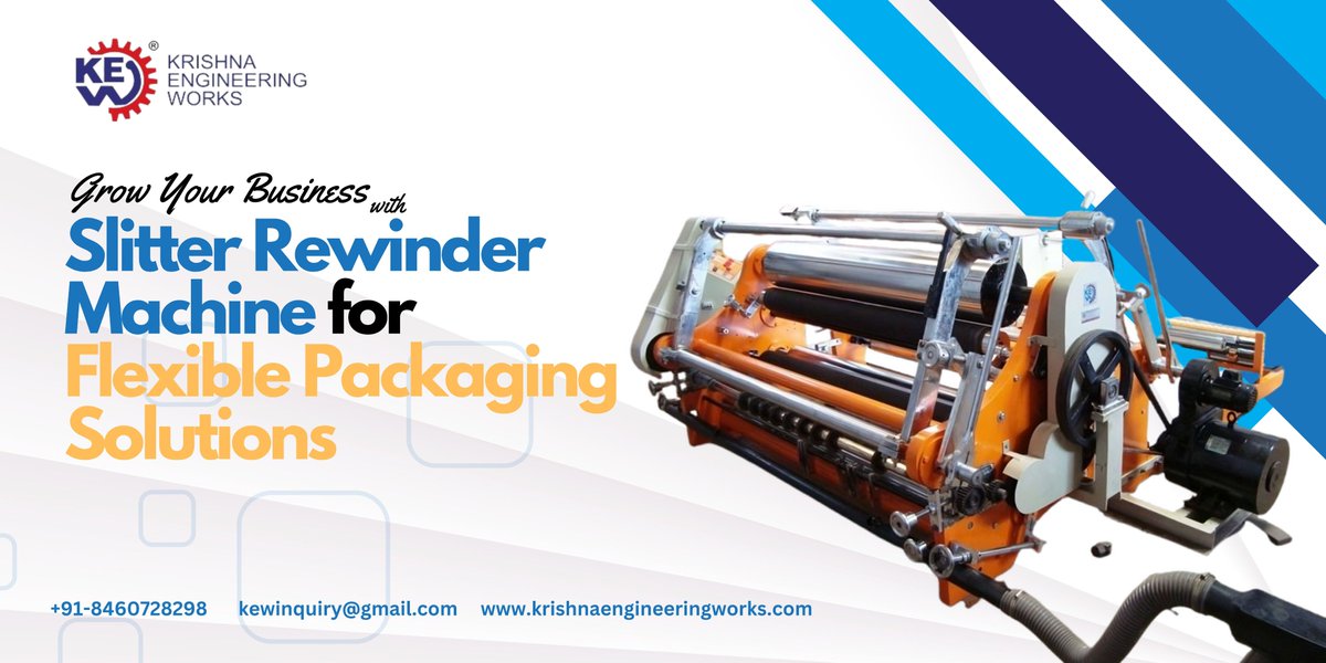kewindia's tweet photo. Slitter Rewinder Machine for Flexible Packaging Solutions
https://t.co/RpPUp5SvO2
https://t.co/fc8kwQRhm4
The Slitter Rewinder Machine stands as a cornerstone of modern converting solutions.
@kewindia #krishnaengineeringworks #machine #manufacturer #flexiblepackaging https://t.co/wMj7L7sWHR
