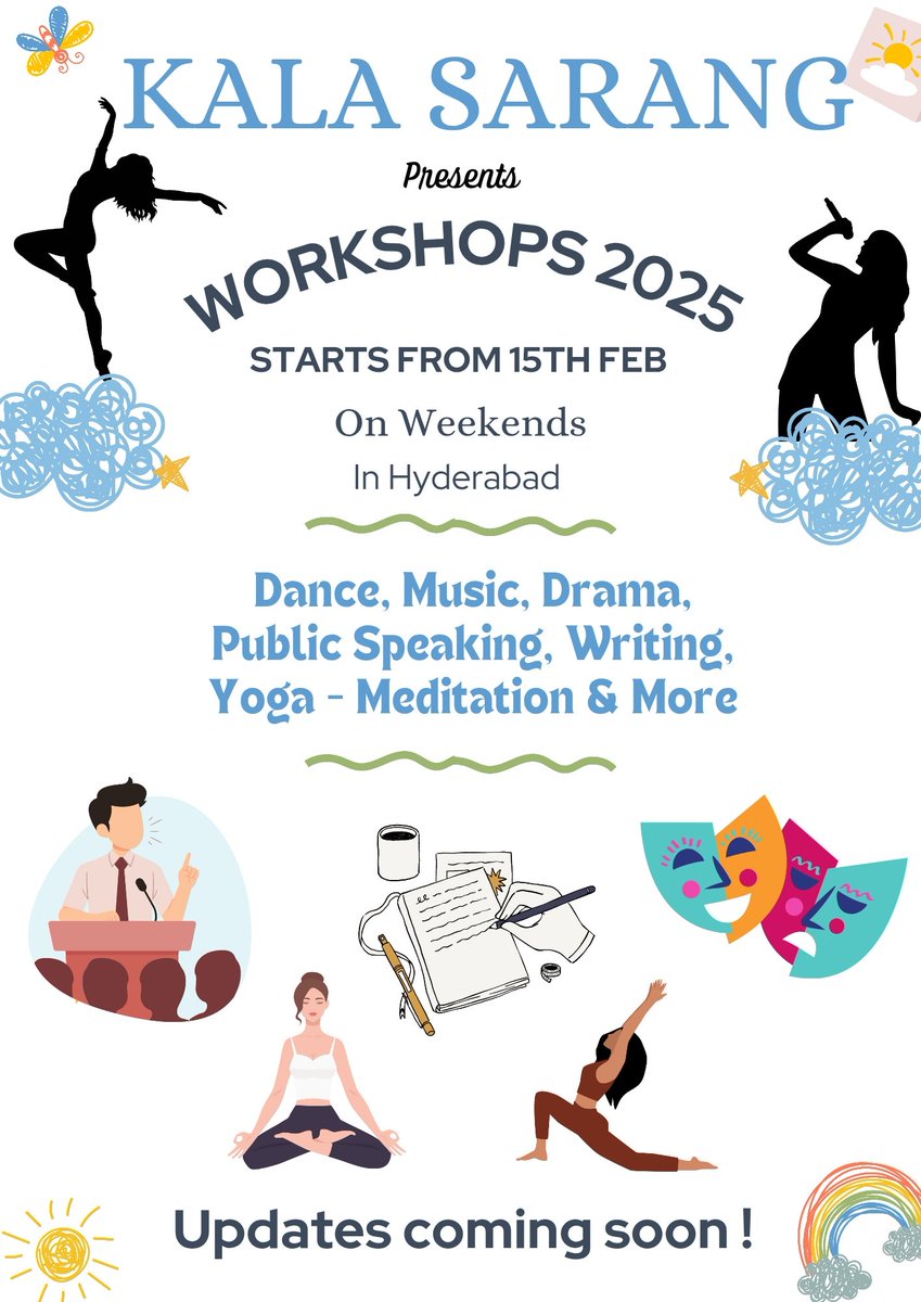 AmbbyC's tweet photo. Hello all, check this 🤗

#workshop #workshops #hyderabad #music #dance #garbadance #garbainstructor #semiclassical #bollywood #bollywoodsongs #singing #writing #films #movies #yoga #meditation #publicspeaking #communicationskills  #explore #ambikayashraj #kalasarang #business https://t.co/WZMq4wkXXV