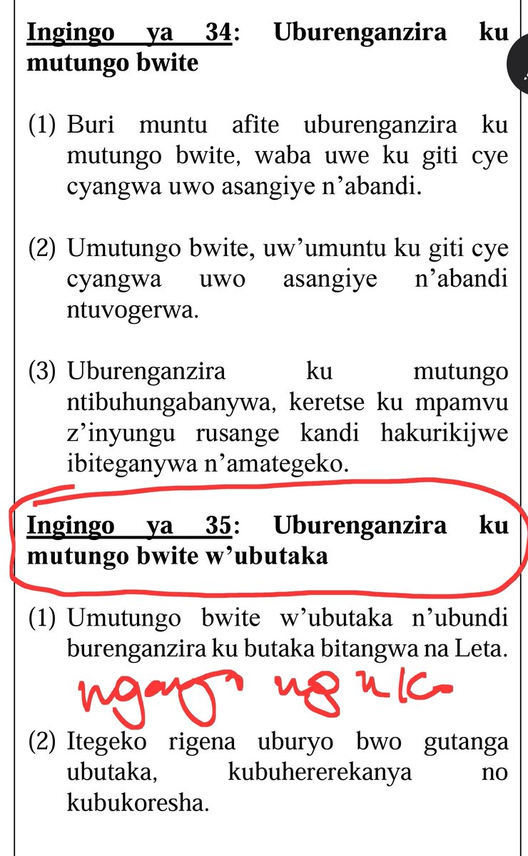 UncleGobby's tweet photo. IS PERSONAL PROPERTY STILL #INVIOLABLE AS PER THE RWANDAN CONSTITUTION?!
Cyangwa se iyo ngingo yarahindutse ntitwabimenya?!
Ababyibazaho, ejo bundi Itegeko Nshinga rya Repubulika y'u Rwanda barihindura bwa nyuma hongewemo ingingo ya 35 itarabagamo ariko ntitwarabuka namba🙆♀️🙆♀️🙆♀️ https://t.co/kyk3Ivj8oH