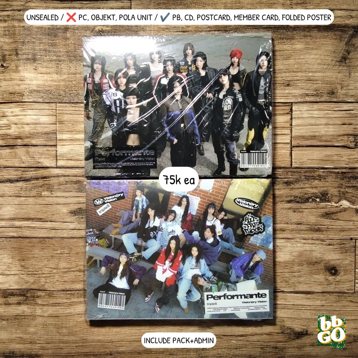 wts / lfb tripleS Visionary Vision Performante album only

🛒 id.shp.ee/XYxX9q6
ᯓ price on pict include all
ᯓ keep event w/ dp
ᯓ bulk discount
📍 jakarta, ina, ww ok 

🔖 트리플에스 양도 #pasartriples