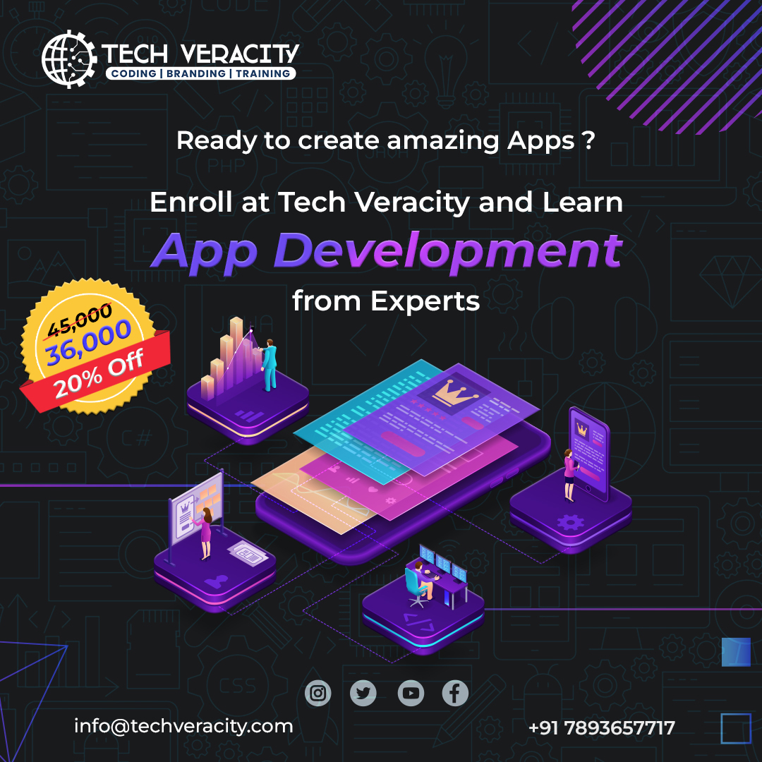 tech_veracity's tweet image. Unlock your app development potential at Tech Veracity!
.
Register today and upgrade your Skill.
📞Call us: 78936 57717
.
#techveracity #appdevelopment #learncoding #futuredevelopers #codingexperts #techskills #androiddevelopment #iosdevelopment #codinglife  #kakinada