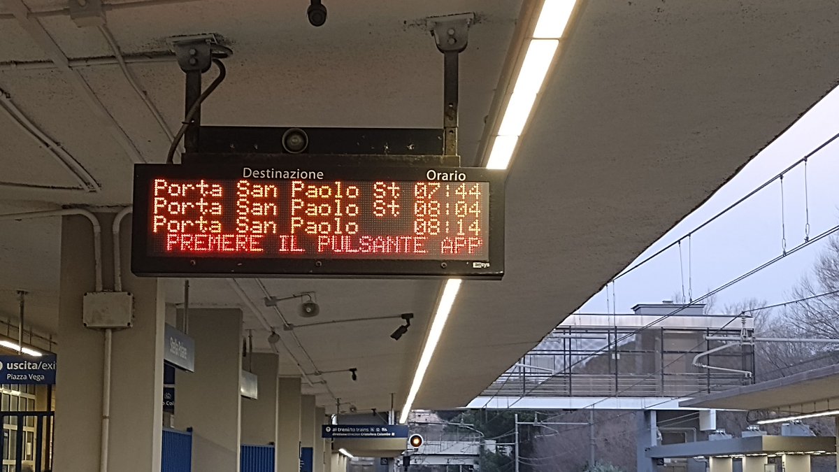 #RomaLido martedi 23/01/2025 h07.38: è logico incrementare la frequenza dei treni dopo le h08.00 (10 minuti) invece che prima (20 minuti)? In quale fascia oraria c'è maggior richiesta per andare verso <a href="/Roma/">Roma</a>? 

<a href="/BusCotral/">Cotral</a> <a href="/astralmobilita/">Astral Infomobilità</a> <a href="/romalidoinfo/">pendolari Roma-Lido</a> <a href="/NordCdq/">CDQ Stella Polare Nord</a> #Pianificazione