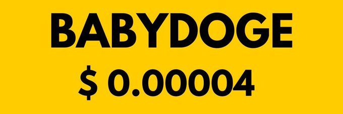 #BABYDOGE $0.00004 💸💸

If you believe LIKE RETWEET 🔥🔥