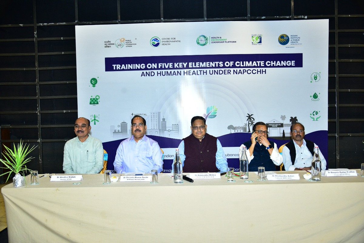 Shridhar Kadam (@shridharkadam) on Twitter photo Under the leadership of DPH & SNO of SAPCCHH of H& FW Dept of Odisha, <a href="/IIPHBhubaneswar/">Indian Institute of Public Health, Bhubaneswar</a> with support by Healthcare without Harm conducted one day " Training on Five Key Elements of Climate Change and Human Health under NAPCCHH" for 10 districts in 1st phase.
<a href="/HFWOdisha/">H & FW Dept Odisha</a>
@the Under the leadership of DPH & SNO of SAPCCHH of H& FW Dept of Odisha, <a href="/IIPHBhubaneswar/">Indian Institute of Public Health, Bhubaneswar</a> with support by Healthcare without Harm conducted one day " Training on Five Key Elements of Climate Change and Human Health under NAPCCHH" for 10 districts in 1st phase.
<a href="/HFWOdisha/">H & FW Dept Odisha</a>
@the