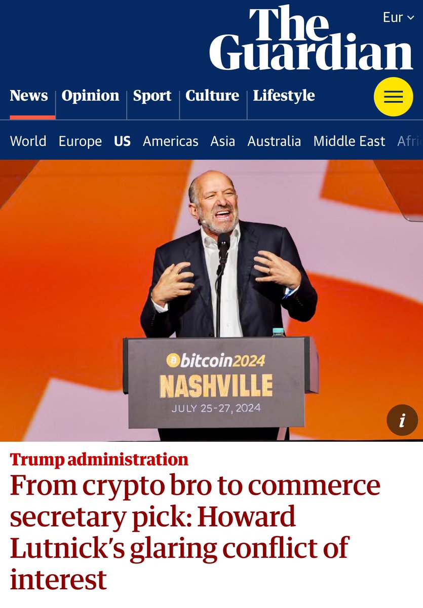 Picture this. One of the biggest advocates for stablecoins has just been nominated by President Trump for the position of Secretary of Commerce. Howard Lutnick, CEO of Cantor Fitzgerald, is a name that resonates with both admiration and controversy in the financial world. A