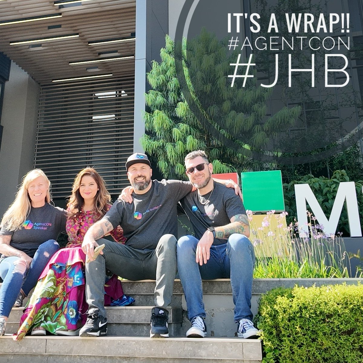 tracyvds's tweet image. Feels normal to hang out with these crazies. #AgentCON #JHB. What a day of #LearningThroughSharing #Community #AI #Microsoft. @AlistairPugin @CNHuntingford @donasarkar ♥️