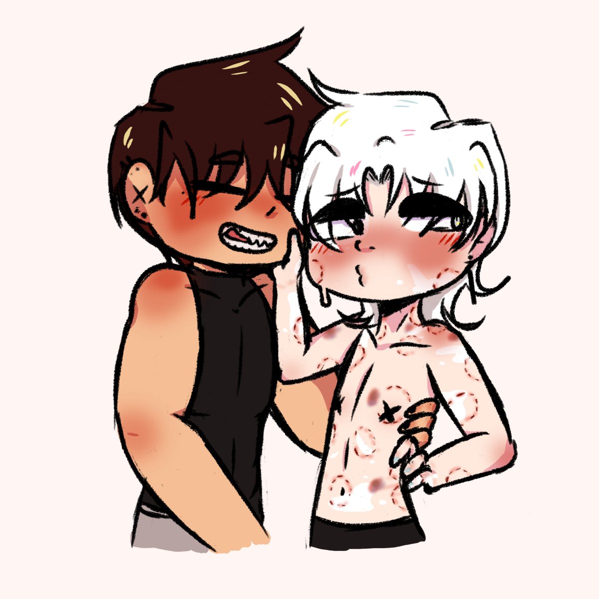 juaniixi_'s tweet photo. Hi its been so long I made some silly templates with my babies #ocart #originalcharacter #SUGGESTIVE https://t.co/tmELkZB5hy