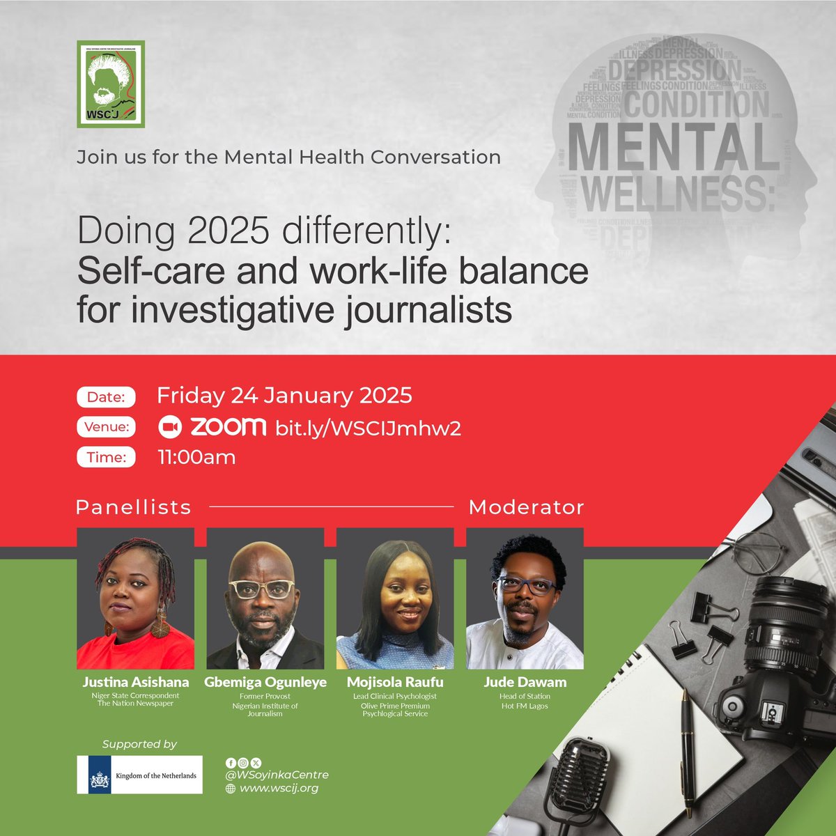 Join Jude Thomas Dawam tomorrow 11am as I moderate the <a href="/WSoyinkaCentre/">Wole Soyinka Centre</a>'s Mental Health Conversation.
The conversation will promote self-care culture for investigative journalists and discuss solutions.
🗓️:Fri 24
🕚:11:00am
Click bit.ly/WSCIJmhw2 to join

Hilda Baci Speed