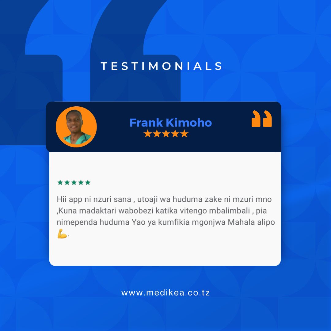 medikeahealth's tweet photo. Swipe to read what our customers are saying about the Medikea App🌟

Our telemedicine services are transforming healthcare making it easy, fast, and accessible for everyone.

Welcome to Medikea, where care meets convenience, innovation, and trust. 💙

#MedikeaApp | #Testimonials https://t.co/o6NjZcogjd