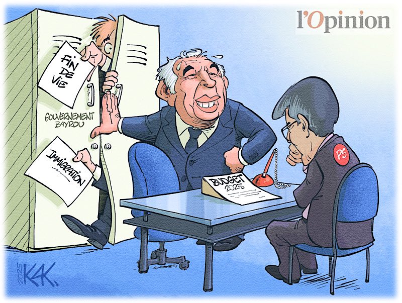 KAK 🇺🇦 (@monsieurkak) on Twitter photo Budget : dernier round de négociations
#DessinDePresse pour <a href="/lopinion_fr/">l'Opinion</a> sur un article « Bayrou, le flou pour échapper aux loups » de <a href="/DinahCohen/">Dinah Cohen</a> & <a href="/mdeprieck/">Matthieu Deprieck</a> à lire ici : lopinion.fr/politique/bayr… Budget : dernier round de négociations
#DessinDePresse pour <a href="/lopinion_fr/">l'Opinion</a> sur un article « Bayrou, le flou pour échapper aux loups » de <a href="/DinahCohen/">Dinah Cohen</a> & <a href="/mdeprieck/">Matthieu Deprieck</a> à lire ici : lopinion.fr/politique/bayr…