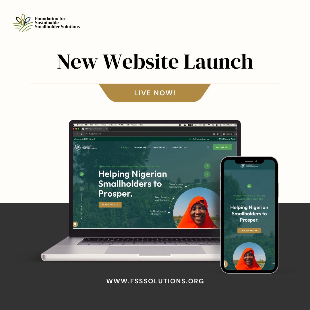fsssnigeria's tweet photo. New look, same mission ๐๐ฉโ๐พ
Our Foundation's revamped website is now live! And here to empower smallholders like never before! Check it out: https://t.co/XIdMfkUEXY
#NewWebsite #FSSSImpact #SmallholderSolutions https://t.co/X8tLReVKo8