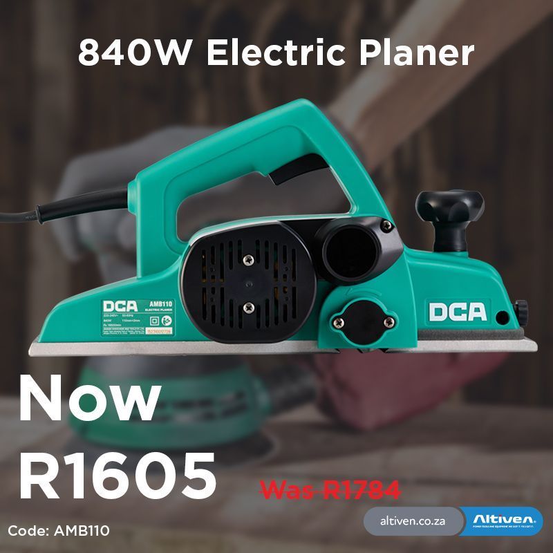 Altiven_za's tweet image. Experience effortless  with our 840W Electric Planer! This lightweight yet powerful tool planes 110mm wide and 2mm deep in one pass 👊🏻👊🏻

👉🏻Get now with low price 068 5107859

#Altiven #DCATools #Construction #Industrial #WoodWorking #PowerTools #ElectricPlaner
