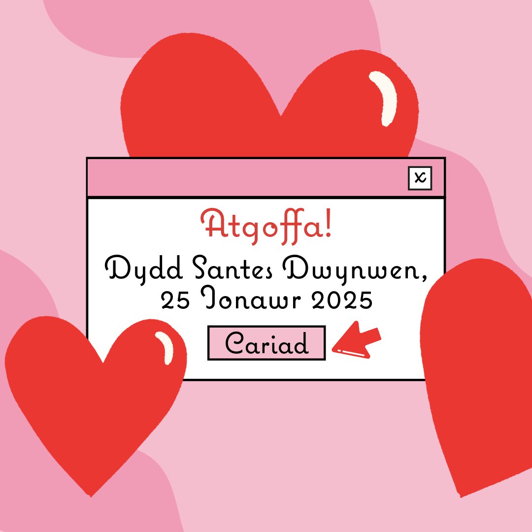 Anghofiwch Ddydd Sant Ffolant - #DyddSantesDwynwen yw'r un i chi! 💘 

Ysgrifennu neges gariadus mewn cerdyn, rhoi llwy garu i rywun, neu'n cwtshio â rhywun arbennig – y 25 o Ionawr yw'r diwrnod i ddangos eich cariad i rywun arbennig.

Sut fyddwch chi'n dathlu? 👇
