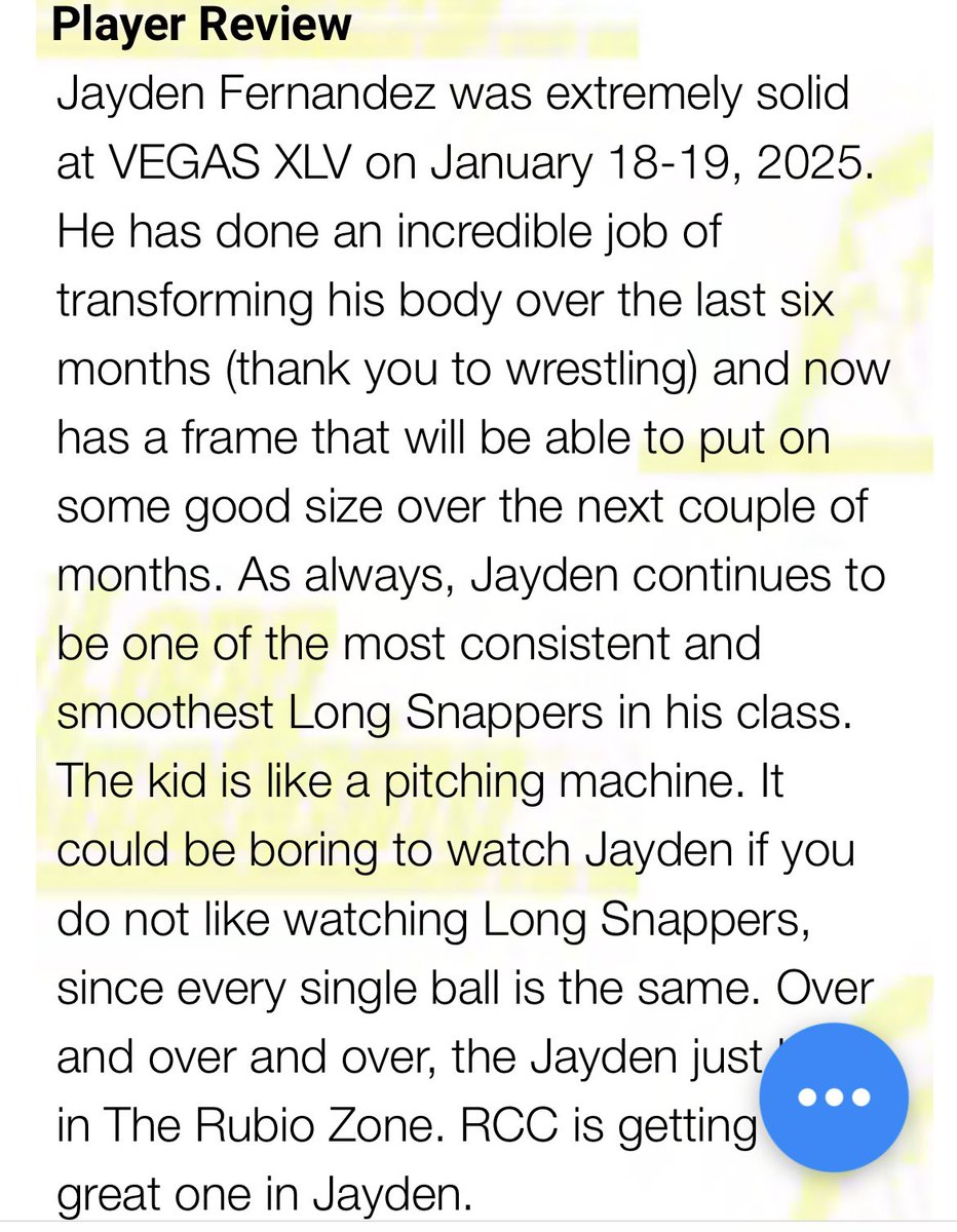 Jayden Fernandez 5 ⭐️ LS (2025) (@fernandez5760) on Twitter photo Thankful for the newest Rubio Long Snapping review after an amazing Vegas XLV camp! <a href="/TheChrisRubio/">Rubio Long Snapping®</a> <a href="/CruzARubio/">Cruz Rubio</a> Thankful for the newest Rubio Long Snapping review after an amazing Vegas XLV camp! <a href="/TheChrisRubio/">Rubio Long Snapping®</a> <a href="/CruzARubio/">Cruz Rubio</a>