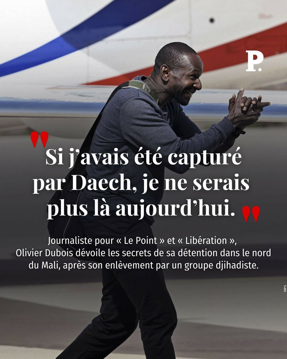Le Point (@lepoint) on Twitter photo Tentative d'évasion, interrogatoires musclés, nuits de doute au milieu des scorpions…Le journaliste <a href="/LolivDubois/">Olivier Dubois</a> dévoile les secrets de sa détention dans le nord du Mali
➡️ l.lepoint.fr/ktK
Par <a href="/jpeyron/">Julien Peyron</a> & <a href="/VivianeForson/">Viviane Forson</a> Tentative d'évasion, interrogatoires musclés, nuits de doute au milieu des scorpions…Le journaliste <a href="/LolivDubois/">Olivier Dubois</a> dévoile les secrets de sa détention dans le nord du Mali
➡️ l.lepoint.fr/ktK
Par <a href="/jpeyron/">Julien Peyron</a> & <a href="/VivianeForson/">Viviane Forson</a>