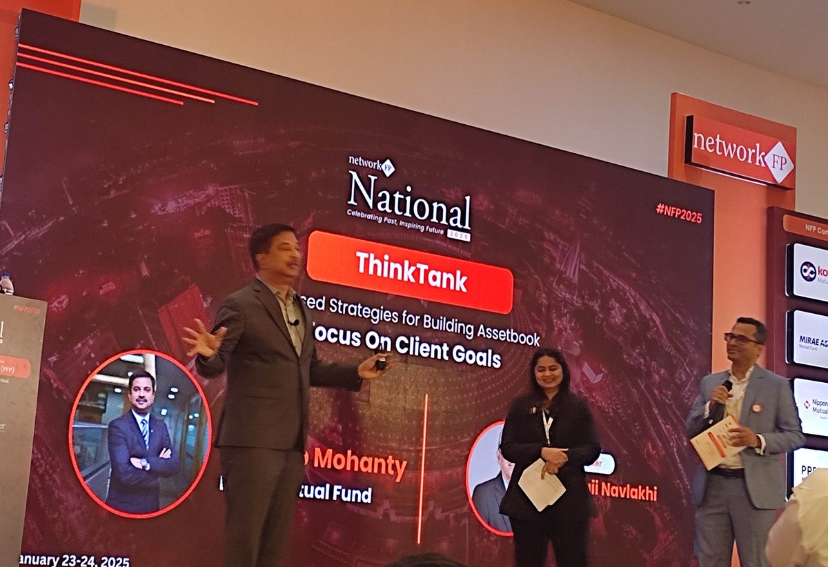 Insightful talk about Client's Goal..... "If your GOAL is achieved before your client's GOAL then you should be worried" Thank you Mr Swarup Mohanty Sir of <a href="/MiraeAsset_IN/">Mirae Asset Mutual Fund</a> #NFP2025 <a href="/networkfp/">Network FP</a>