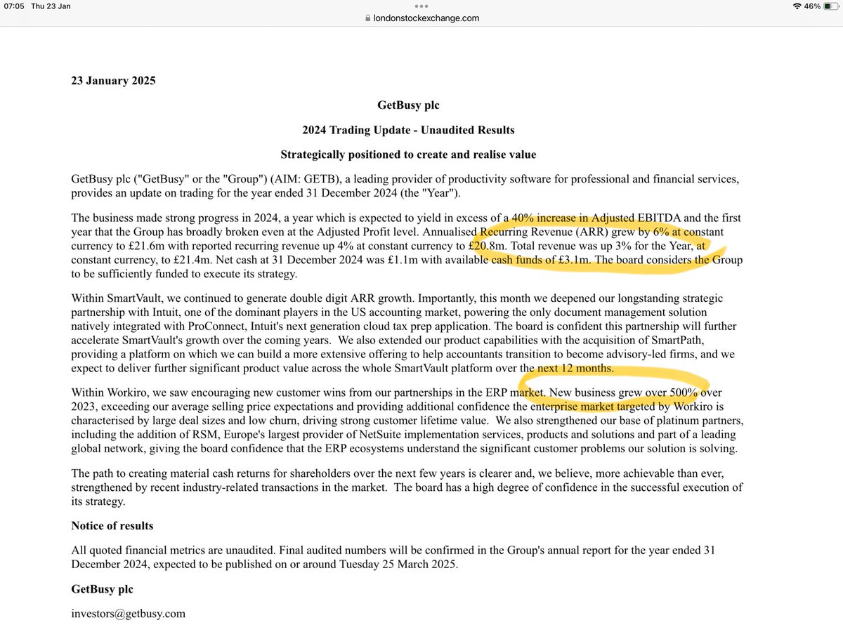 rhomboid1MF's tweet image. #GETB 

1 total revenue up 3%
2 new business up 500% in one division 
3 recurring revenue was up 6%

I’m not sure I understand the attraction here🤷‍♂️