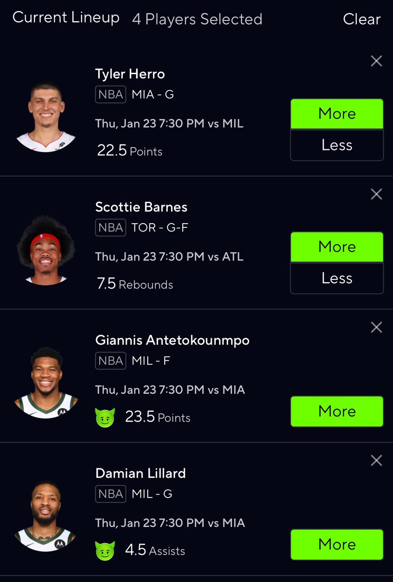 NBA 4-PICK 4.5X!! 🏀🔥

If this #PrizePicks slip WINS, I’ll CASHAPP someone $150 CASH! 💰 LIKE+RT to enter (Must be following) 👇❤️