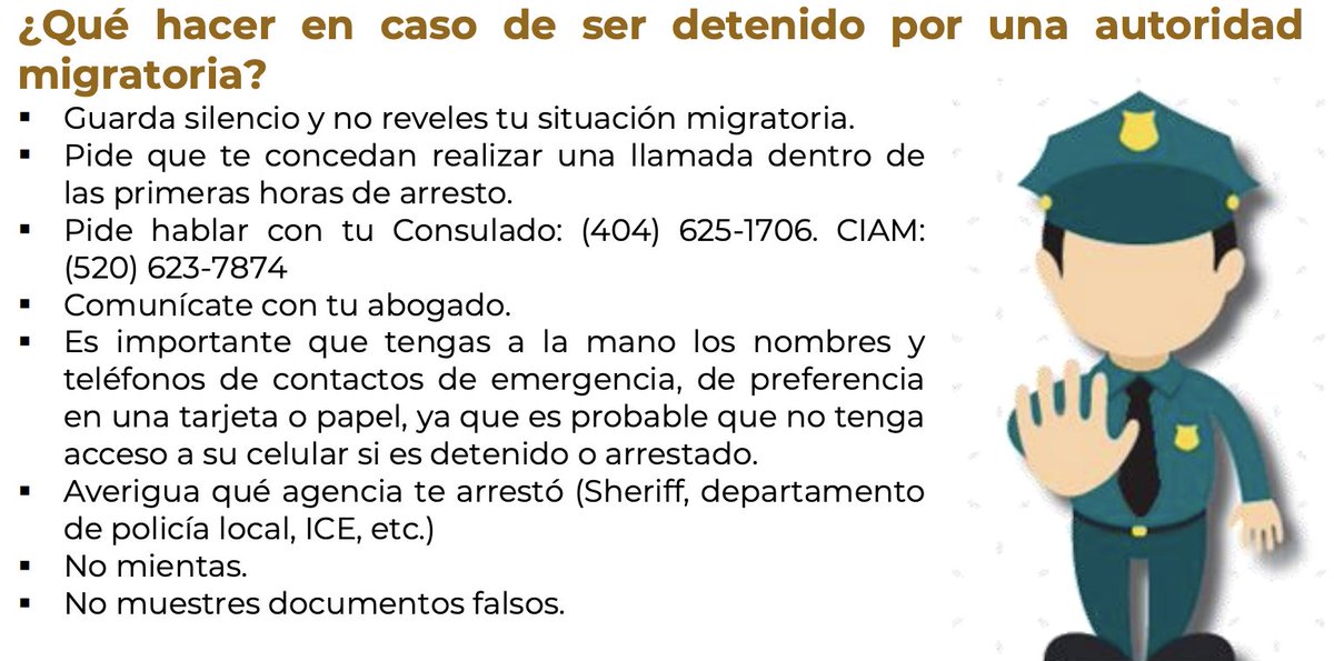 Las familias 🇲🇽 deben prepararse para cualquier emergencia en 🇺🇸. Protege a tus hijos y patrimonio, prepara un plan de emergencia en caso de detención migratoria: 
✅Guía para su plan familiar shorturl.at/b2SLJ
✅CIAM ☎️ 520 623 7874
✅<a href="/ConsulMexSEA/">ConsulMex Seattle</a> 🤳 206 618 8202