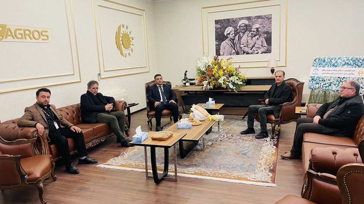IdreesCharity's tweet photo. we visited Kurdistan TV and congratulated them on their 26th anniversary. We wish them continued success and prosperity in their work. https://t.co/EFTFDyiaqm