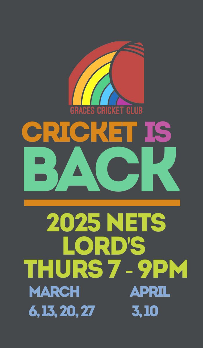 Our Indoor Nets begin at Lord’s this March!!