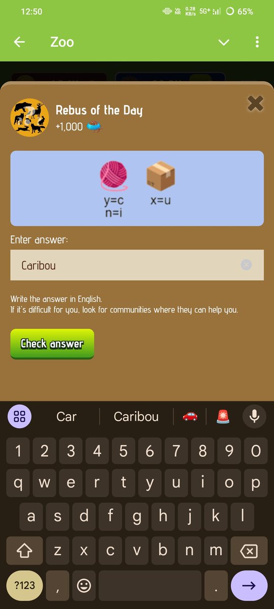 techmasternayan's tweet image. 🦒 Zoo Rebus of the Day (23 January)

➡️ Rebus of the Day
✅ CODE : caribou

➡️ Zoo Riddle of the Day
✅ CODE : Harp Seal

*Zoo emoji
🦒
-If you add an emoji to your first or last name, you will receive 1,500 rewards.

Get started with ZOO quickly.
#techmasternayan
#zoo