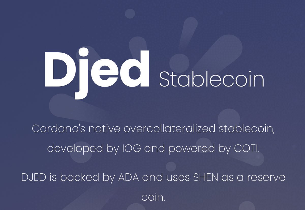 DjedStablecoin's tweet photo. Days since launch: 722
Times DJED has lost it’s USD peg: 0
Collateralization ratio: 6.5X
Total Reserves: 30,000,000+ $ADA
When it comes to stablecoins, Boring is good!
$DJED works…check for yourself at https://t.co/hD5GEgN6to https://t.co/JgL7KvHW0O