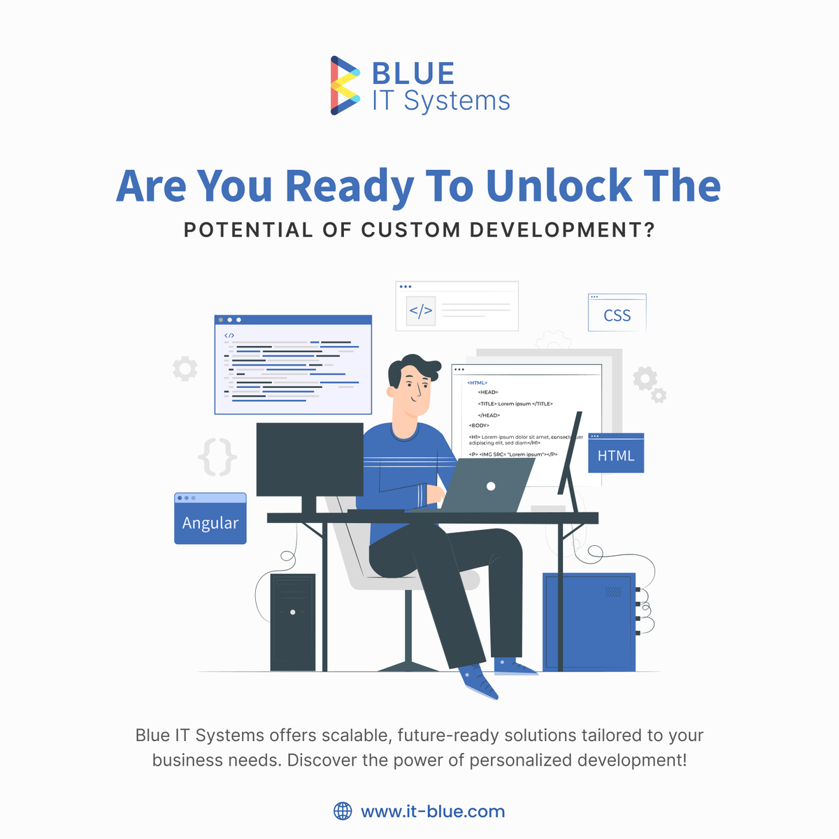 BlueITSystems's tweet photo. Are you ready to unlock the potential of custom development? Blue IT Systems offers scalable, future-ready solutions tailored to your business needs. From cutting-edge technology to seamless integration, we provide the tools you need for success. https://t.co/RdHeFy8QP0