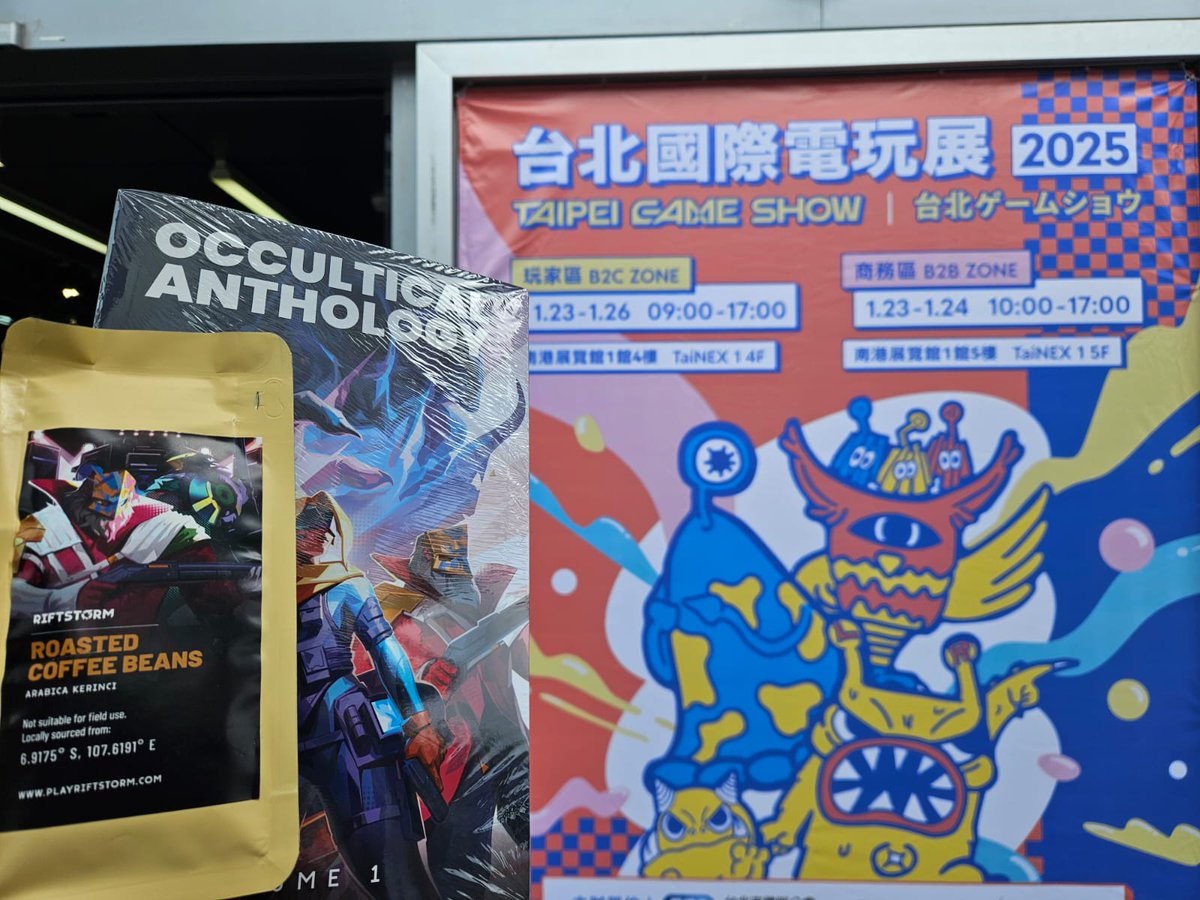 playRIFTSTORM (@playriftstorm) on Twitter photo Even though we don't have a booth at <a href="/TaipeiGameShow/">Taipei Game Show</a>, our CEO <a href="/Clawford/">Arief Widhiyasa (Clawford)</a> will visit the B2B area in the next 2 days.
Say hi if you meet him 👋 Even though we don't have a booth at <a href="/TaipeiGameShow/">Taipei Game Show</a>, our CEO <a href="/Clawford/">Arief Widhiyasa (Clawford)</a> will visit the B2B area in the next 2 days.
Say hi if you meet him 👋