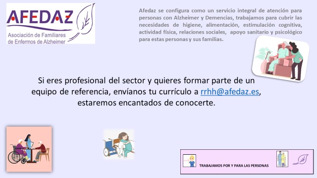 Afedaz cuenta con un equipo profesional excepcional, si quieres formar parte de él en algún momento de tu trayectoria profesional, contacta con nosotros.
