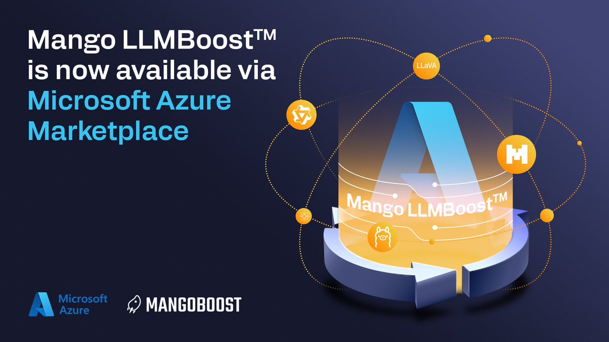 🚀 Mango LLMBoost™ is now on Microsoft Azure! 

Optimize GPU efficiency for AI inference with our containerized, deployment-ready solution.

✅ 12.6x AI inference performance
✅ 92% cost savings

Try it FREE today: azuremarketplace.microsoft.com/en-us/marketpl…

#Microsoft #Azure #AI #Inference