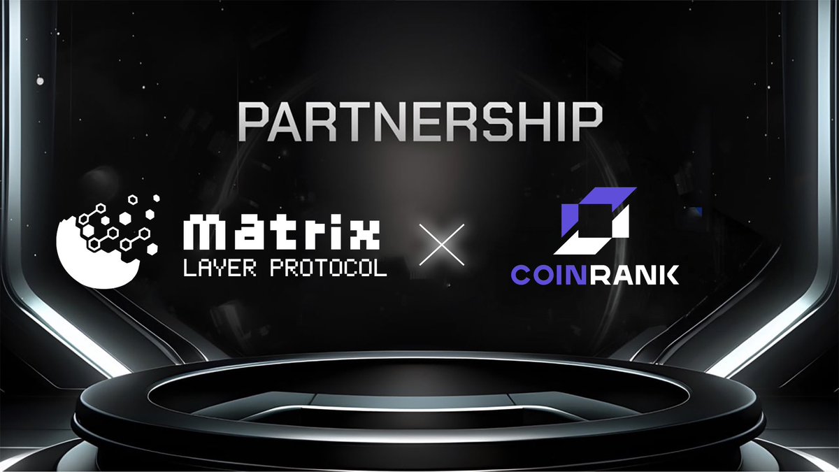 🚀 Matrix Layer Protocol partners with @CoinRank_io! ✨CoinRank delivers  in-depth reports, exclusive analysis, and timely updates, making it easier  to navigate the ever-evolving world of blockchain and crypto. Stay tuned  for exciting