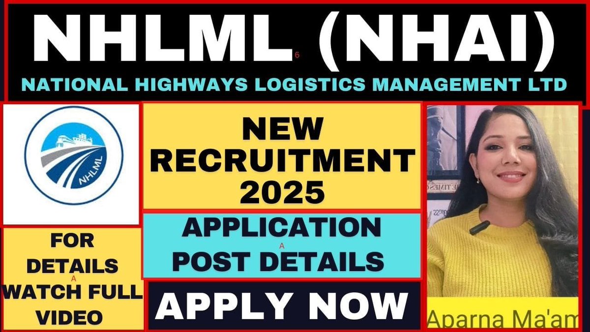 scholar_job's tweet photo. NHLML-NHAI New Recruitment Notice Out 2025👇 https://t.co/fLCNEthnTb
#nhlmlrecruitment2025-
#recruitment2025-#nhairecruitment2025-#nhlmlrecruitment2025-#nhainewrecruitment2025applyonline-#JobOpportunity-#nhai-#JobAlert-#NewJob-#nationalhighways-#latestgovtvacancies-#newtopic https://t.co/m9onAMTsXQ