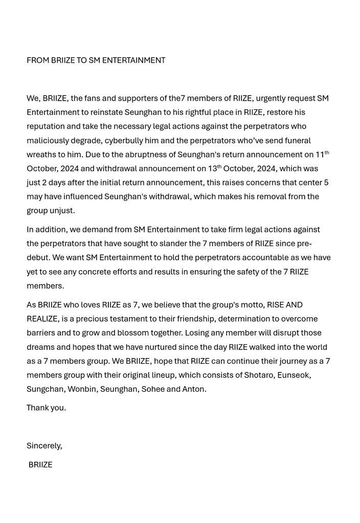baitoey_ps's tweet photo. Please listen to our voices

PROTECT RII7E @SMTOWNGLOBAL
#라이즈의_시작과끝은_7명
#Realize_Real_RII7E
#SMClearHisName 
#BRII7EProtestForJustice
#라이즈는_북두칠성 https://t.co/RqH7WQ7kxL