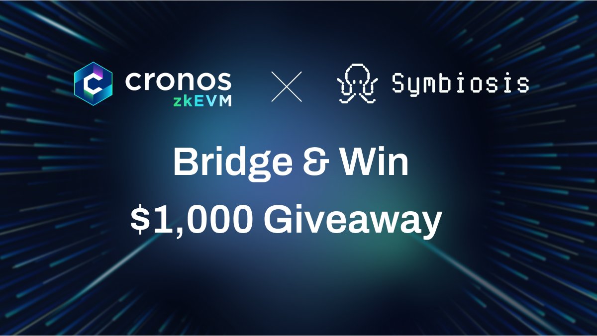 CronosApp's tweet photo. 💰 Bridge & Win: $1,000 Giveaway

@symbiosis_fi brings liquidity together from multiple blockchains, enabling easy, efficient asset bridging. Discover its capabilities by bridging to #Cronos zkEVM and winning rewards:

👉 Learn more #CROFam: https://t.co/gNmyIAQlGg

📅  From 23 Jan - 13 Feb (UTC 8am),

✅ Bridge 15 USDC or more to Cronos zkEVM via Symbiosis
✅ Complete social tasks

🏆 10 lucky winners will win $100 of zkCRO