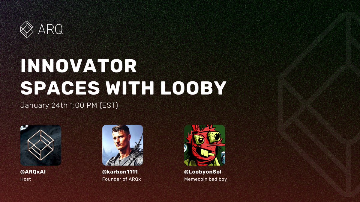 ⭐️ Crypto Lounge: Shill &amp; Chill:  <a href="/LoobyonSol/">Looby</a> Drop Preview!

Another Space, another opportunity to find new teams and discover new gems!

📍Space  🗓️ Jan 24  ⏰ 1:00 pm EST