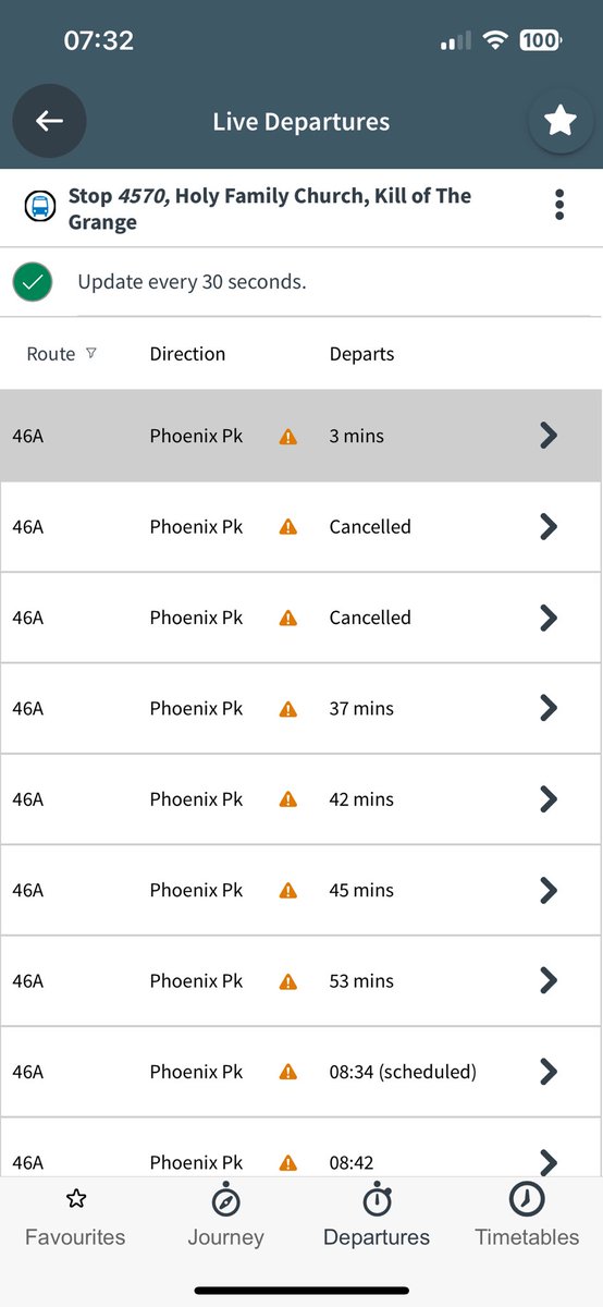 beahanj's tweet photo. What’s the story with timetable for the 46a? I know there’s a news bus connected route coming but people still have to get around 🤬 https://t.co/PsQh0zmFw8