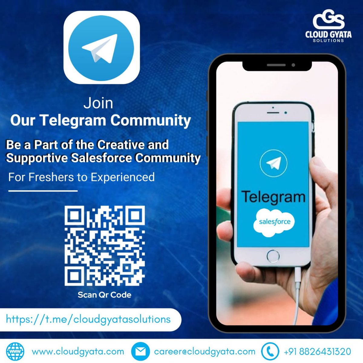 cloudgyata's tweet image. 🚀 Big News!

Cloud Gyata Solutions launches its Telegram Channel with FREE Salesforce updates, interview materials, and top courses like AI, CPQ, and Salesforce Developer for freshers &amp;amp; pros!
💡 Join Now: lnkd.in/gdkdfJsE
📖 Read Blogs: lnkd.in/gfenq3pa