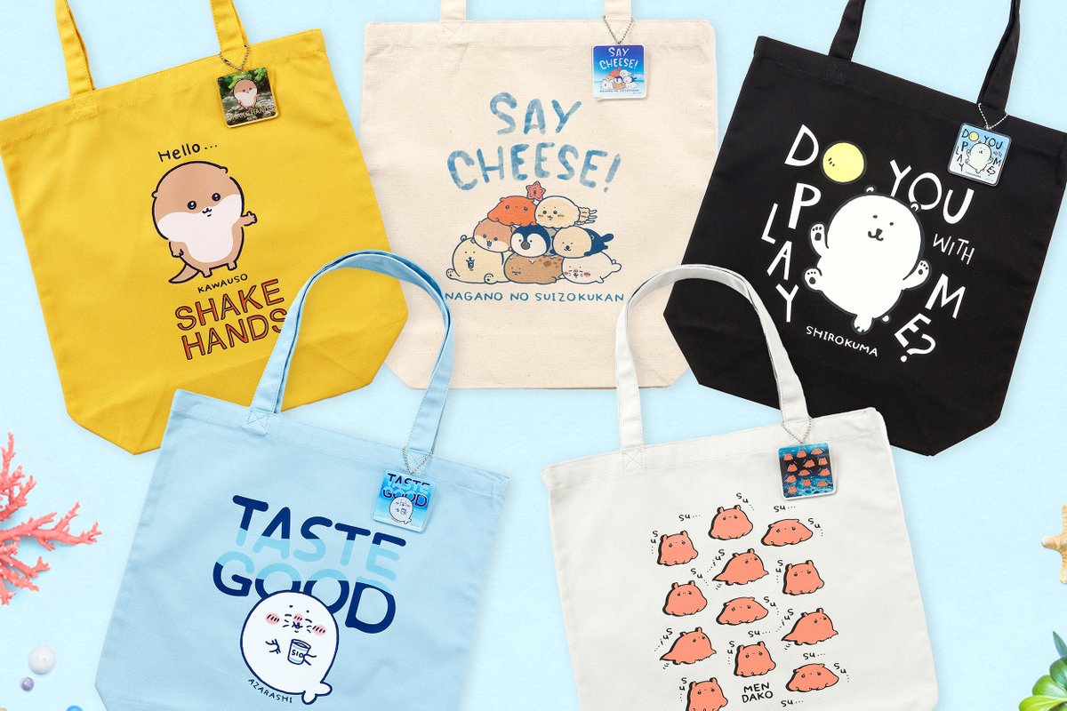 🐟新商品🐟 『ナガノの水族館 トートバッグ 』 (カワウソ、アザラシ