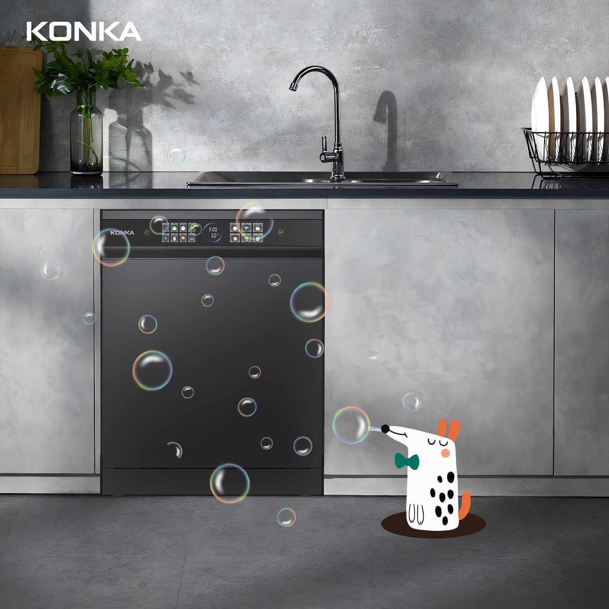 KONKA_Global's tweet image. Bubbles, bubbles everywhere! 🫧🐕
#KONKA’s dishwasher brings fun to cleaning while keeping your dishes fresh and spotless.
#BubblesOfJoy #KonkaHome #CleaningMadeFun #homewithkonka #SmartLiving